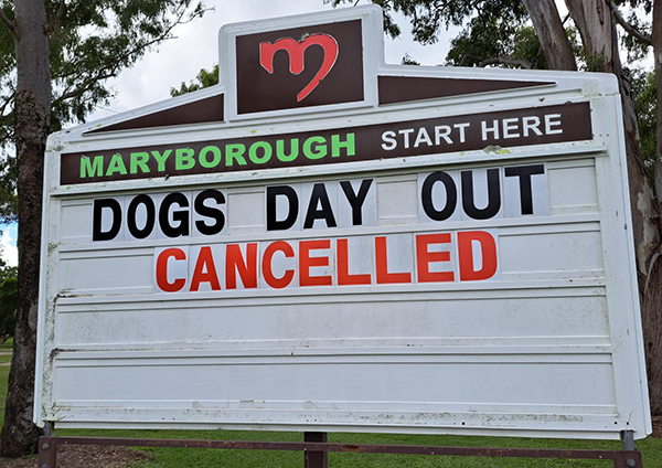 Dog's day out cancelled