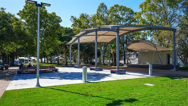 View toward stage at Pier Park