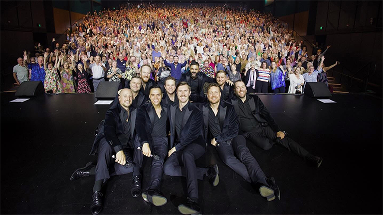 Ten Tenors on stage at the Brolga Theatre