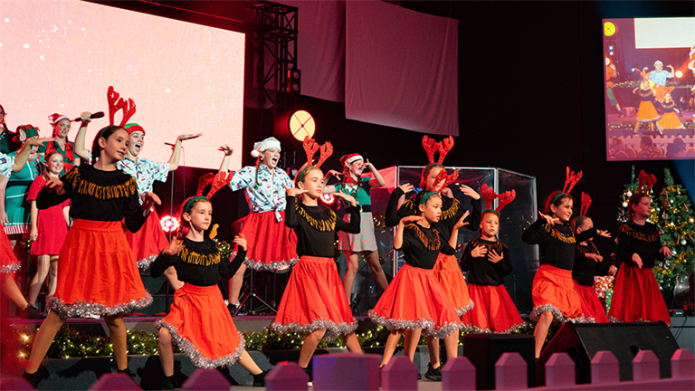 Group performance at Hervey Bay Carols by Candlelight