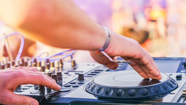 DJ on a beach
