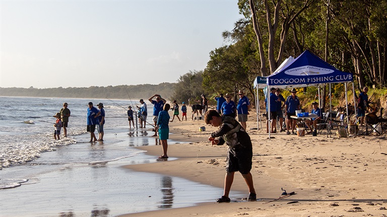 People attending the Toogoom Fishing Competition