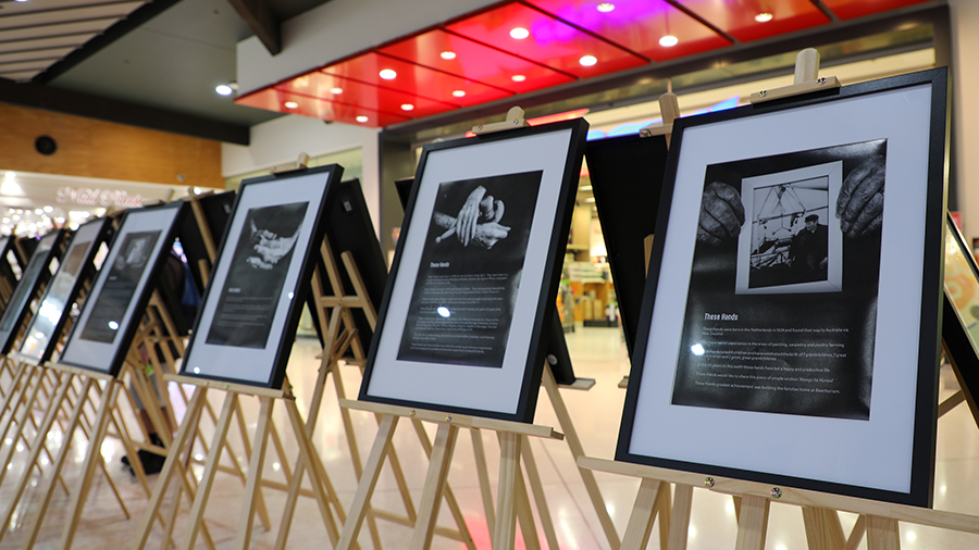 Photographs on display for These hands Dementia Mini Expo