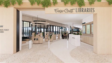 Artist impressions of new Hervey Bay Library entrance