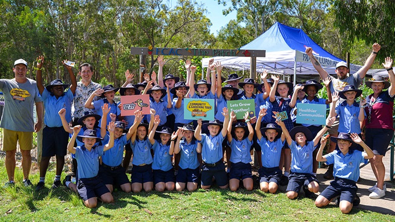 Group of people celebrating Grow It Local
