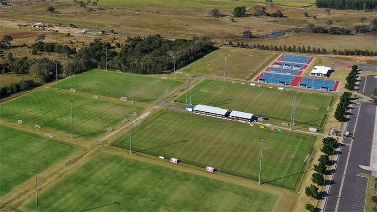 Aerial view of the Sports and Recreation Precinct