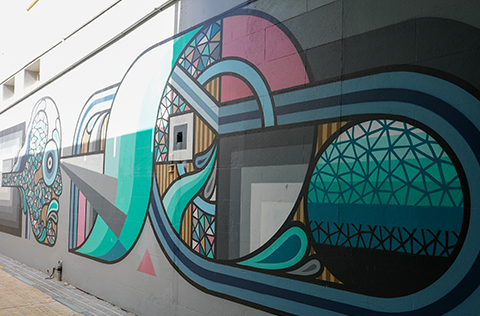 Colourful mural art in Maryborough