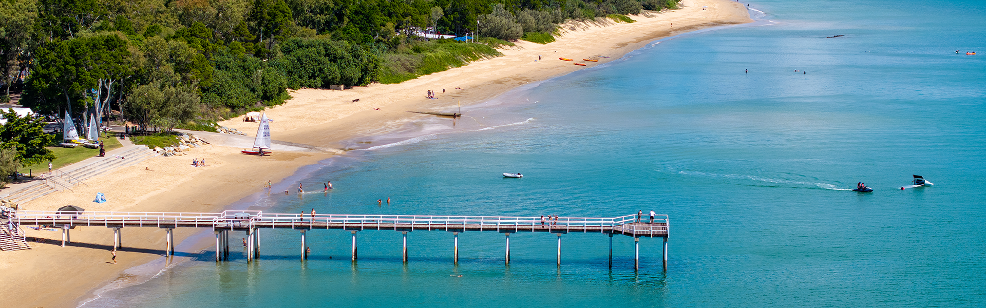 Aerial shot of Torquay beach