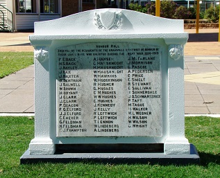 Granville War Memorial Digger Honour Roll Plinth