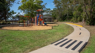 Playground and footpath at Black Stump Park