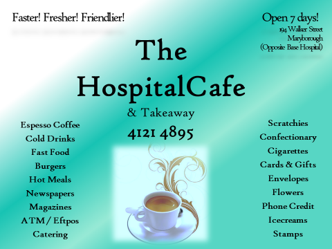 The Hospital Cafe and Takeaway Logo
