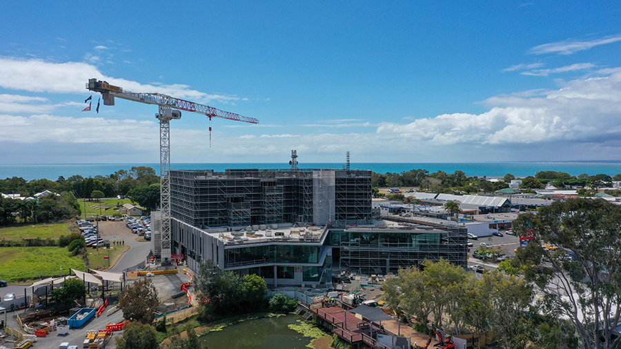 Hervey Bay Community Hub reaches highest point.