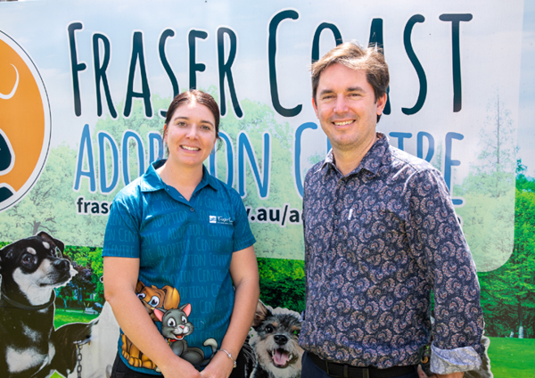 Animal Facilities Coordinator and Mayor George Seymour