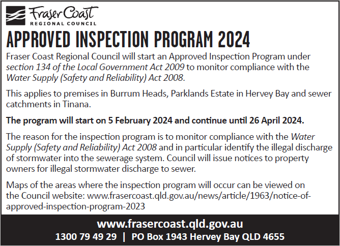 Approved inspection program public notice 2024
