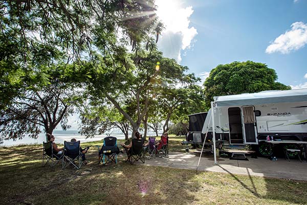 Burrum Heads Caravan park on waterfront