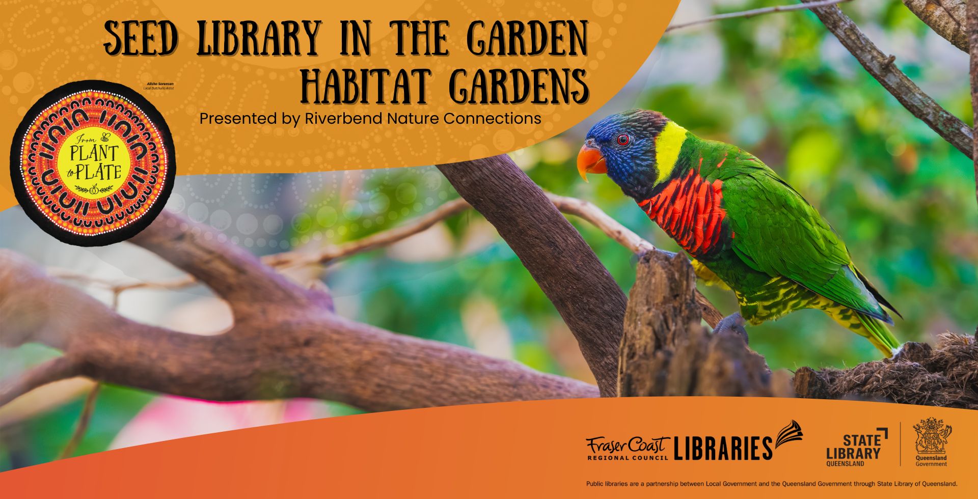 Seed Library in the Gardens - Habitat Gardens graphic