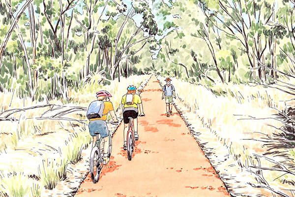 Mary to Bay rail trail project artist impressions