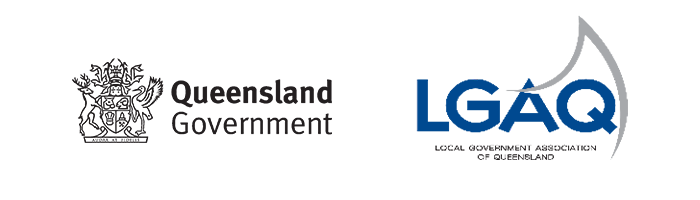QLD Gov and LGAQ logos