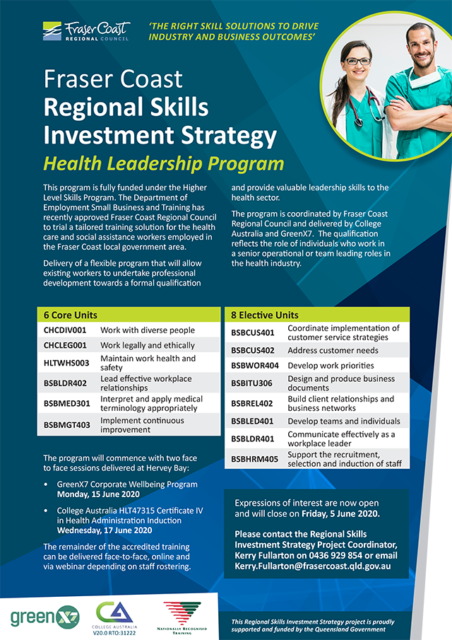 Regional Skills Investment Strategy - Health Program Flyer