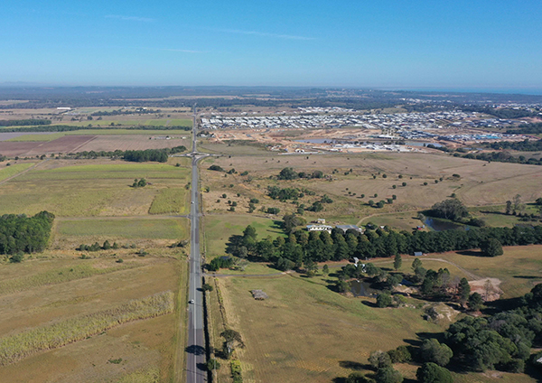 Aerial View of Nikenbah looking from top of Maggs Hill Road