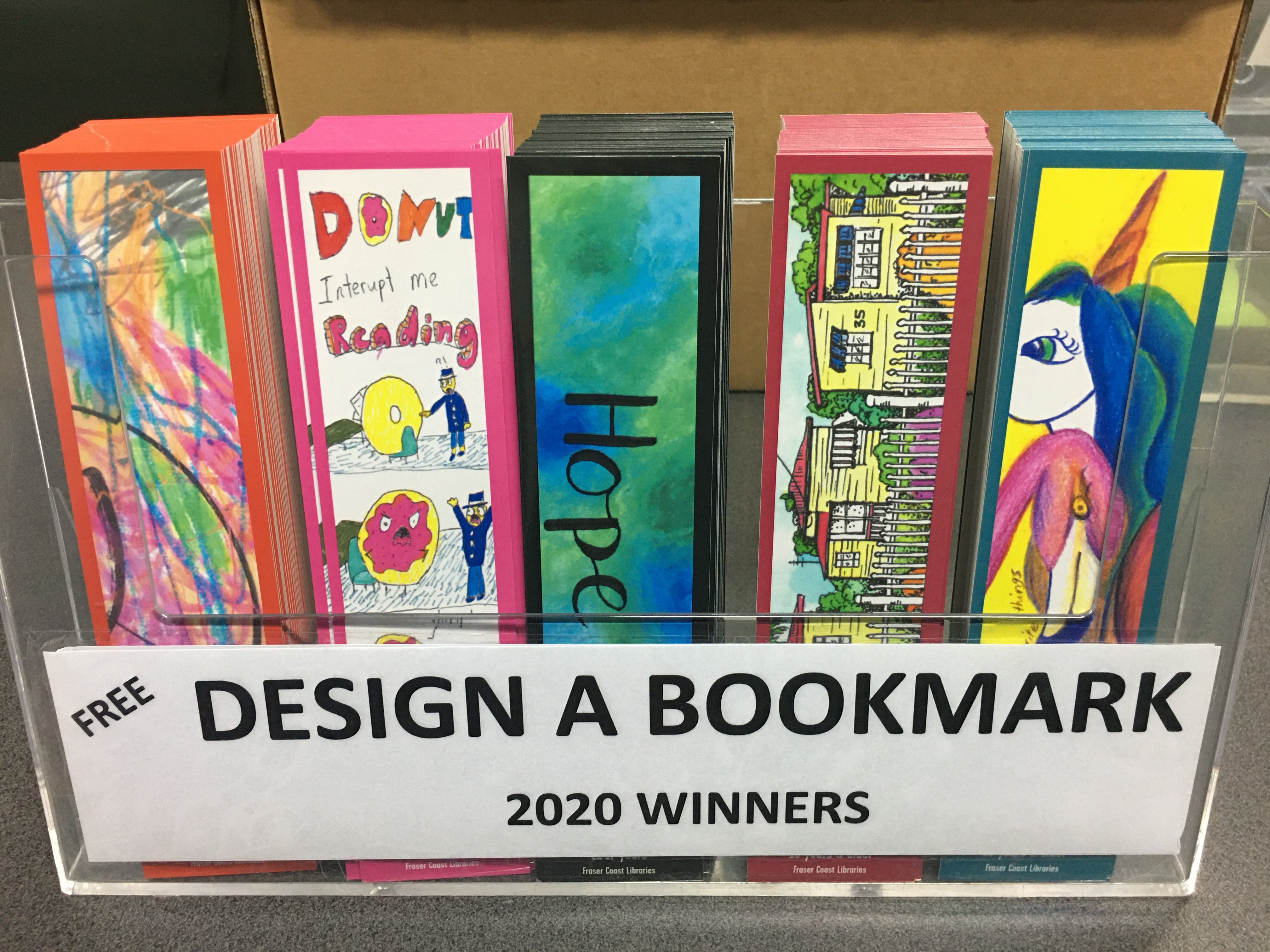 Winning bookmarks available for free at libraries Fraser Coast