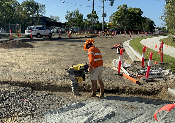 Work taking place on the Boundary Road extension