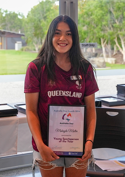 Australia Day Awards 2024 - Young Sportsperson of the Year – Miss Makayla Moller