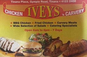 Iveys chicken and carvery business card