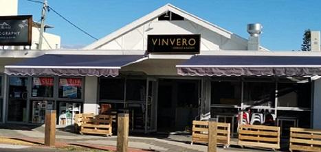 View of Vinvero's cafe from street